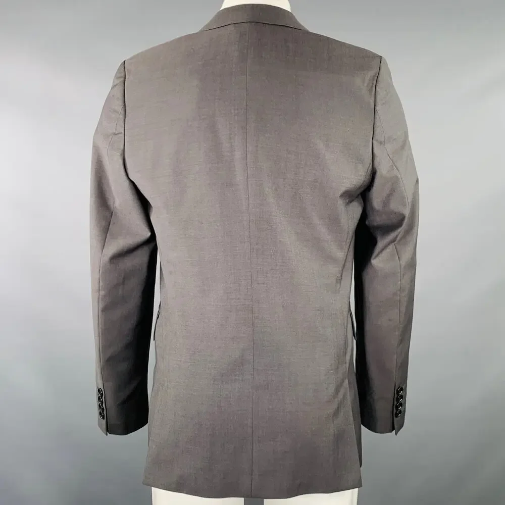 PAUL SMITH Size 38 Grey Wool Mohair Single Breasted Sport Coat